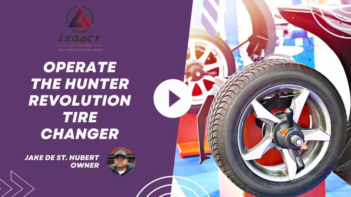 operate the hunter revolution tire changer